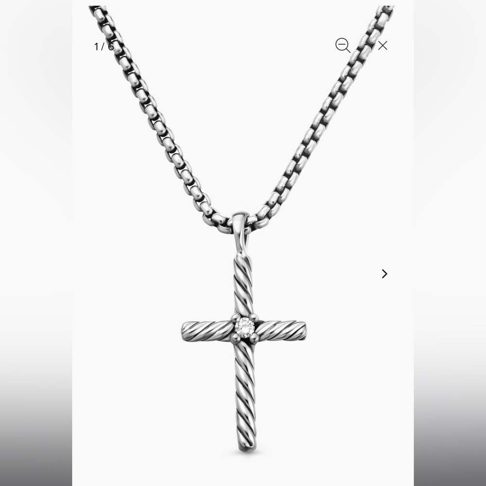 David Yurman Classic Cable Cross Necklace